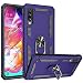 [Military Grade] Galaxy A70 Case, Galaxy A70S Cases with HD Screen Protector,Gritup 360 Degree Rotating Metal Ring Holder Kickstand Armor Cover Phone Case for Samsung Galaxy A70/A70S Purple