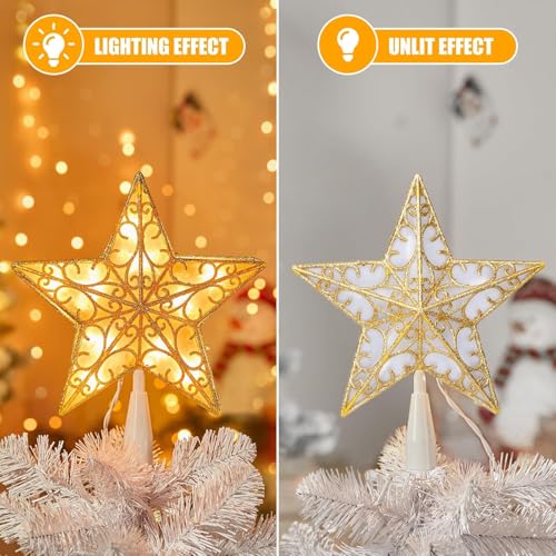 Brightown Christmas Tree Topper Star Lighted Plug in Christmas Tree Star Topper by Brightown - Image 2