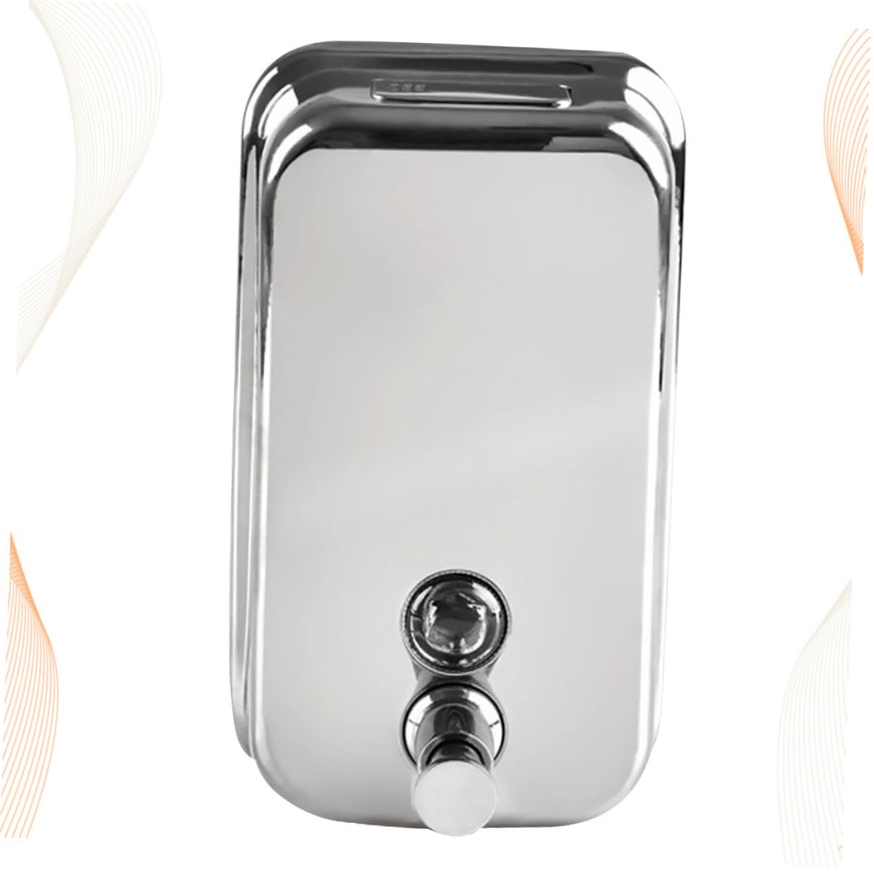 Gadpiparty Dispenser di Sapone Liquido Design da Parete Ricaricabile in Acciaio Inossidabile 1000ml Dosatore Manuale Resistente e Pratico per Bagno e Hotel