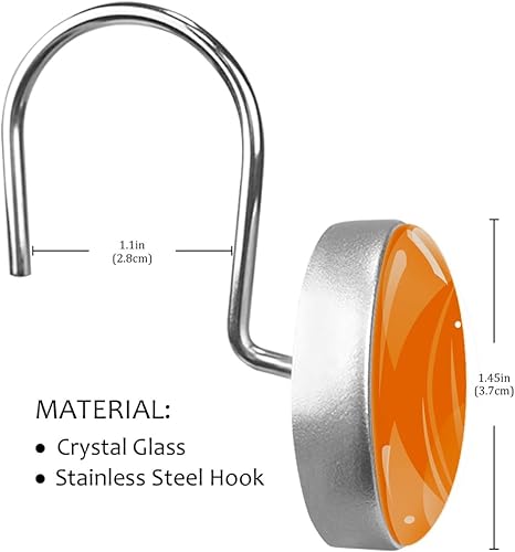 Miniatura 10 de C.IOPMNU 12 ganchos divertidos para cortina de ducha, anillos de cortina de ducha decorativos, anillos redondos de acero inoxidable para cortinas de