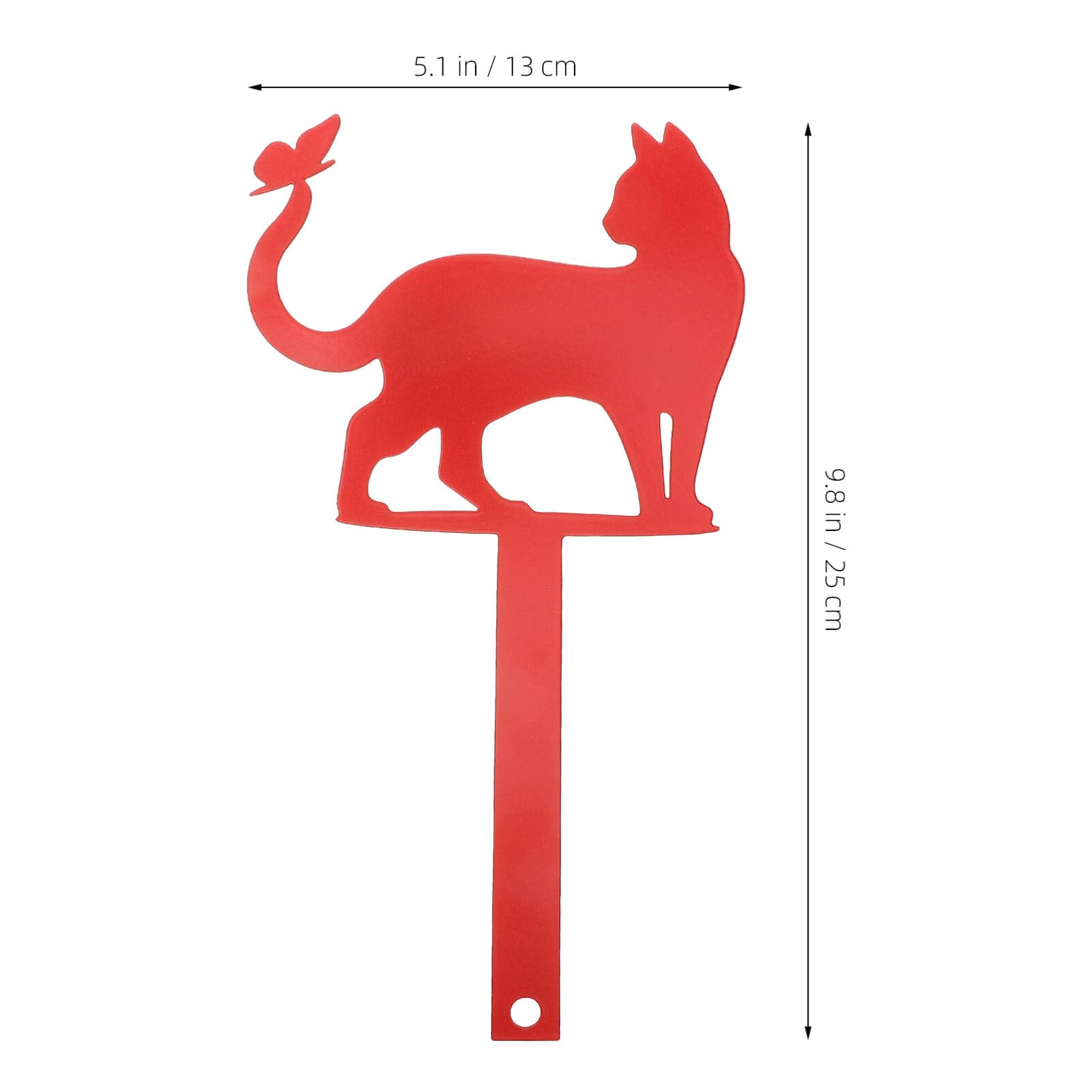 NULYLU Cat Shape Sign Mailbox Sign Flag Red Mailbox Inserts Stack Mailbox Ornament Iron Mailbox Flag Replacement for Outdoor Metal Flag Mailbox Decoration