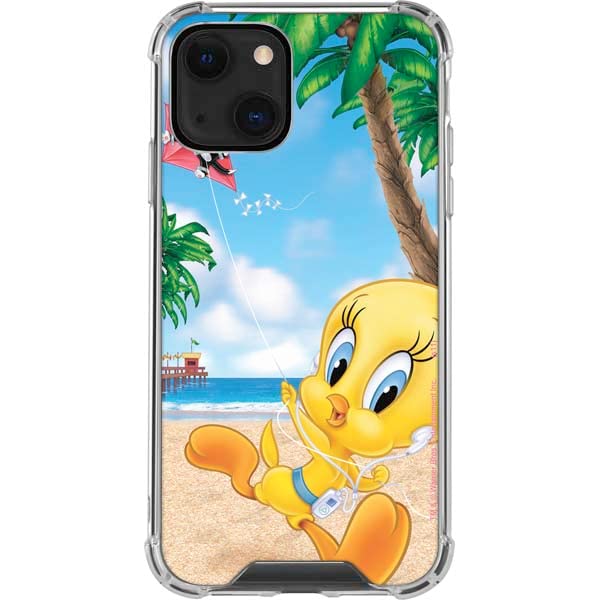 Skinit Clear Phone Case Compatible with iPhone 14 - Officially Licensed Looney Tunes Tweety Bird iPod Design