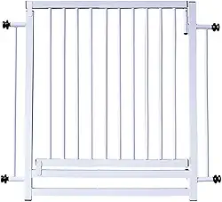 Portão Grade para Porta Cachorros Pet Crianças Bebê Reforçad0 100cm Linha Premium (Preto) - E-FCS Store