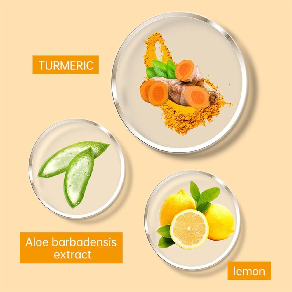 Exfoliante Labial Natural De CúRcuma Y LimóN Para Labios Oscuros,Exfoliante Labial Con Aloe Vera,Exfoliante Labial Aclarante,Para Labios Agrietados Y Secos