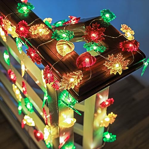 Fall-Leaf-Lights-Thanksgiving-Fairy-String-Lights-Harvest-Decorative-Lights-Maple-Oak-Decor-10ft-30LED-USB-Plug-in-or-Battery-Power-Lights-for-Home-Bedroom-Autumn-Wreath-Tree-Decor Fall Leaf Lights Thanksgiving Fairy String Lights Harvest Decorative Lights Maple Oak Decor 10ft 30LED USB Plug in or Battery Power Lights for Home Bedroom Autumn Wreath Tree Decor