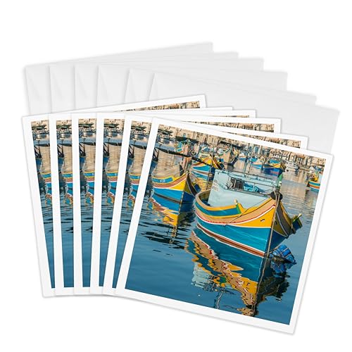 Cartes de vœux Malte et enveloppes lot de 6 à offrir pour anniversaires et fêtes