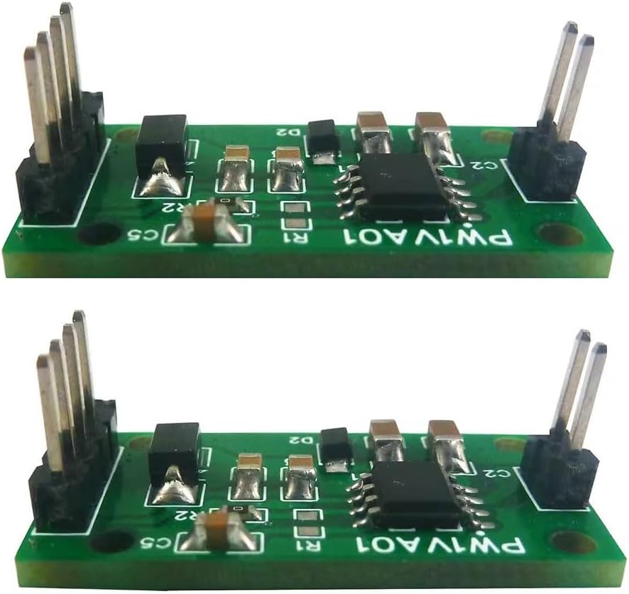 2 PCS DAC Module PWM to 0-5V/0-10V Frequency to Voltage Converter for Smart Home (2X 0-5V with Pin)