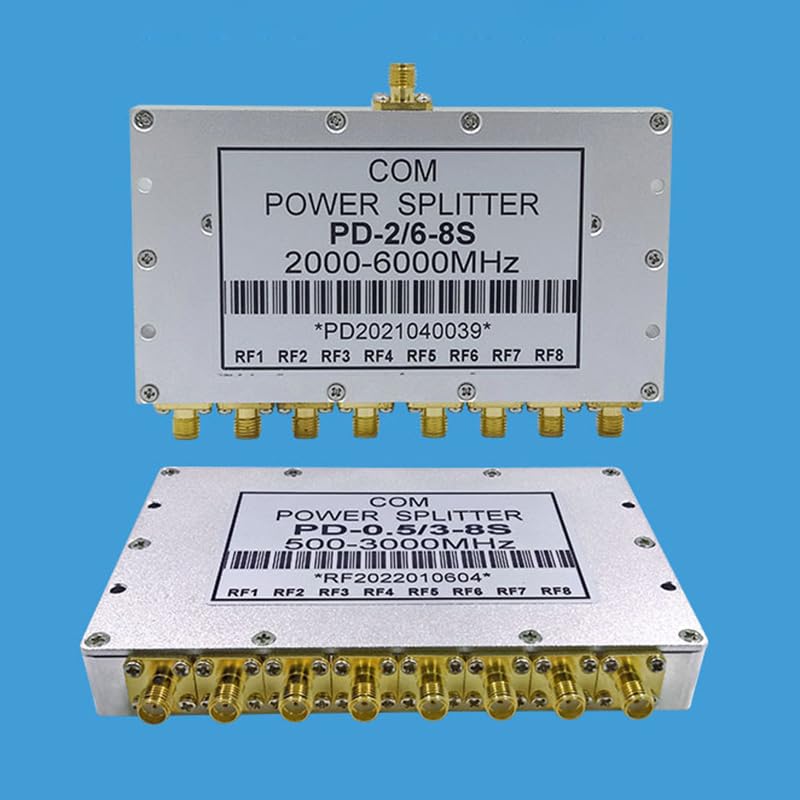 Wiring Connecting Terminals 1PCS 8 Way SMA Power Splitter 500mhz~6000MHz,SMA Female Power Divider Signal Cable Splitter Female Divider Distributor 2.4G 5.8G - (Color: 500-6000MHZ)