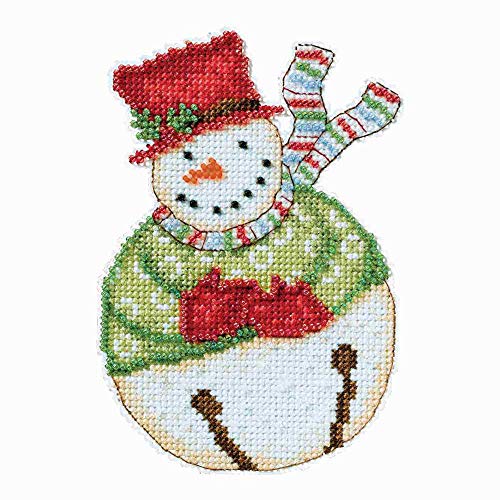 Image of Mill Hill Snowbells Christmas Ornament by Debbie Mumm Counted Cross Stitch Kit w / Glass Beads Jangle DM204102