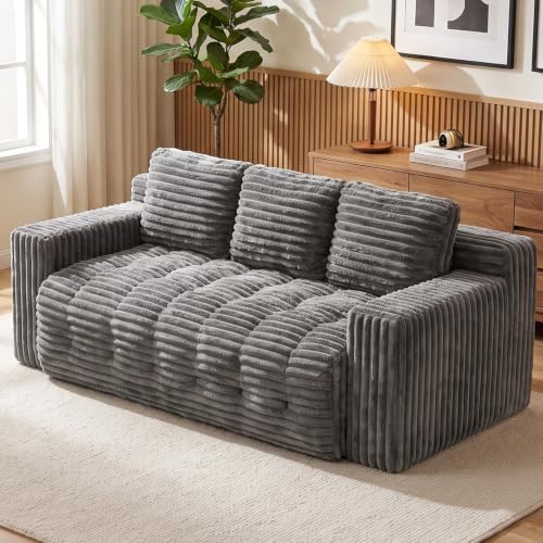 Loveseat Sofa Couch, Upholstered Bean Bag Chair Cloud Seat