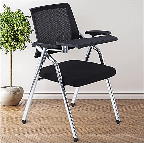 Mesh Back Tablet Arm Nesting Chair,Folding Chair Tablet Arm Nesting Chair,Seating Mobile Chair with Tablet Arm,Guest Reception Stack Chairs for Office School Church