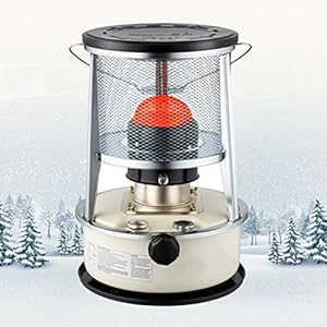 Draagbare Kerosine Kachel Kachel, 4.6l/6l, Indoor Mobiele Petroleum Kachel, Outdoor Camping Tenten Kerosine Kachel Brander, Zonder Elektriciteit, Verstelbare Firepower Paraffine Heater, 6L-Wit