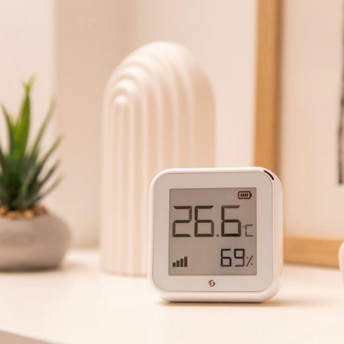 Shelly Plus H&T - Weiß | Wlan Intelligenter Thermometer Hygrometer | Luftfeuchtigkeits- und Temperatursensor mit APP iOS Android & Datenspeicherung | Hausautomatisierung