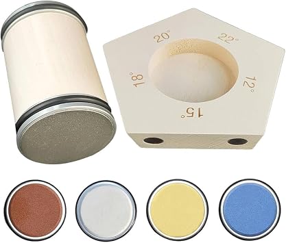 White Rolling Knife Sharpener, Professional Rolling Knife Sharpener Kit with 5 Magnetic Angle Offer 12/15/18/20/22 for Kitchen Knives SET-A