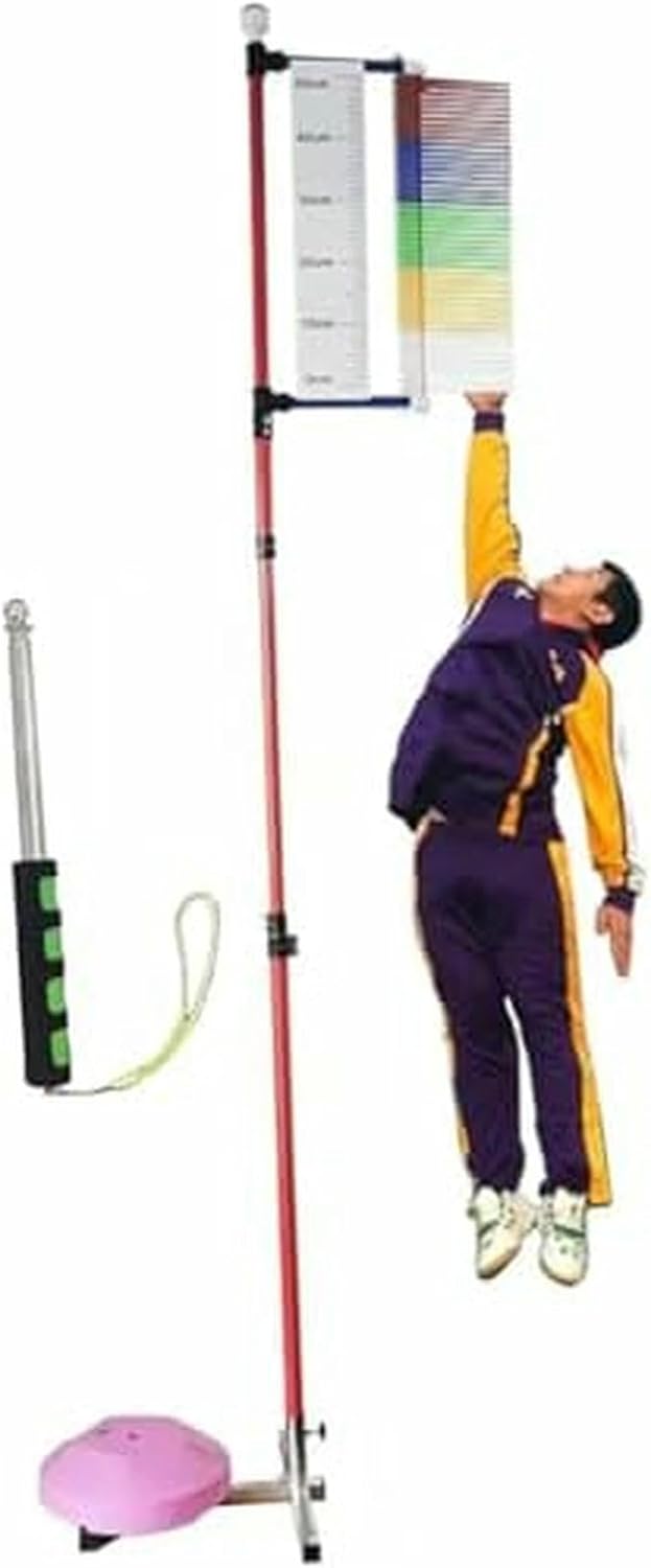 Free-Standing Jump Measurement Tester，4.3-11.8ft Vertical Jump Tester with Stable Base, Floor Standing High Jump Training Equipment Vertical Test Jump Measurement Tester with Colorful Vane~/