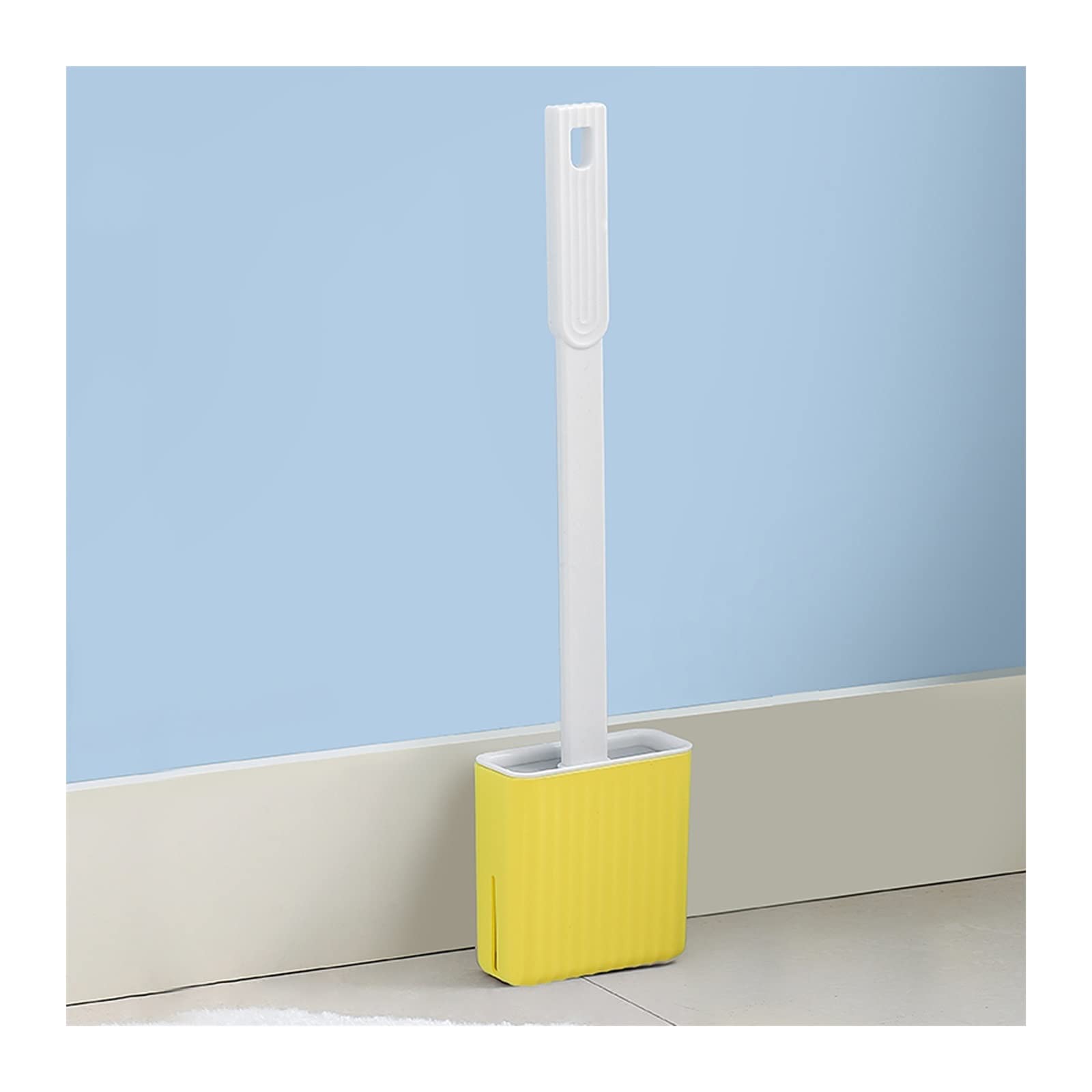 Escobillas de Baño/Escobilla WC Cepillo for el inodoro Hogar sin pincel de inodoro sin cepillo for el inodoro colgante de la pared del inodoro Cepillos para Inodoro ( Color : Floor Mount Yellow )