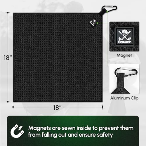 SOOWASH 18x18 Inch Magnetic Towel