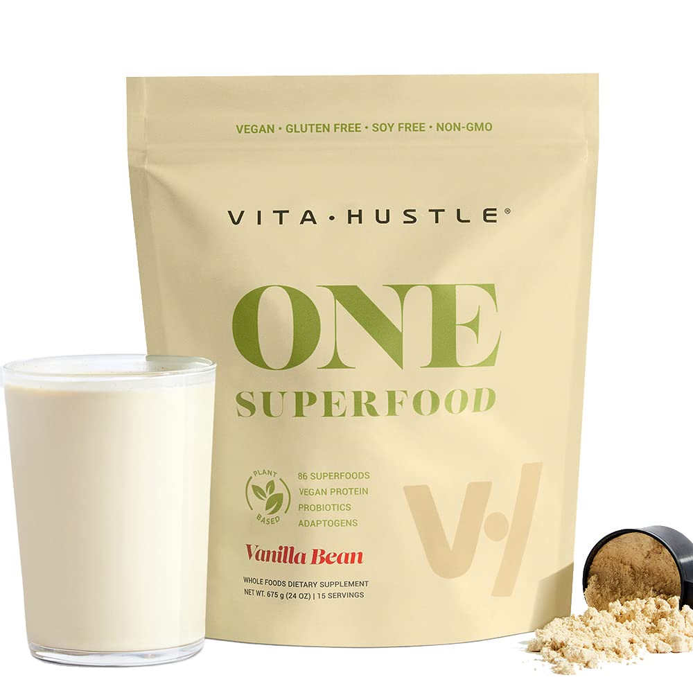 Buy VitaHustle ONE Superfood Plant Based Protein Powder Vanilla, 20G
