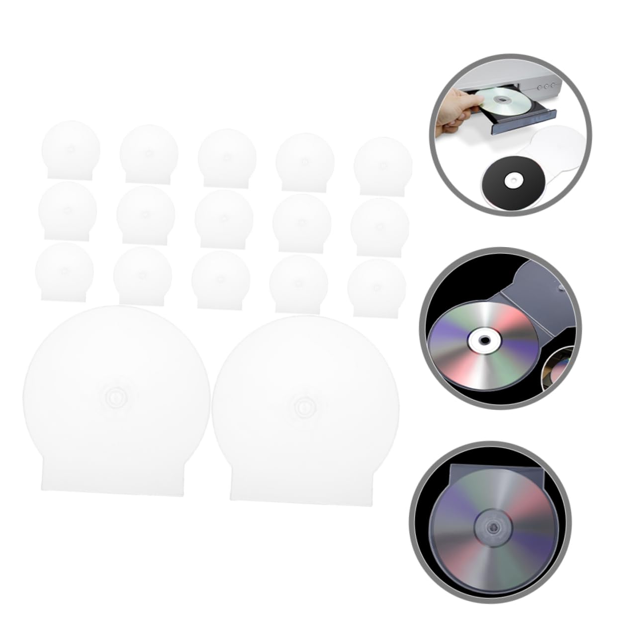 Zerodeko Custodie Trasparenti e Facile Identificazione Protezione Antipolvere in Plastica da 50 Pezzi per CD per Archiviazione di CD e Dvd