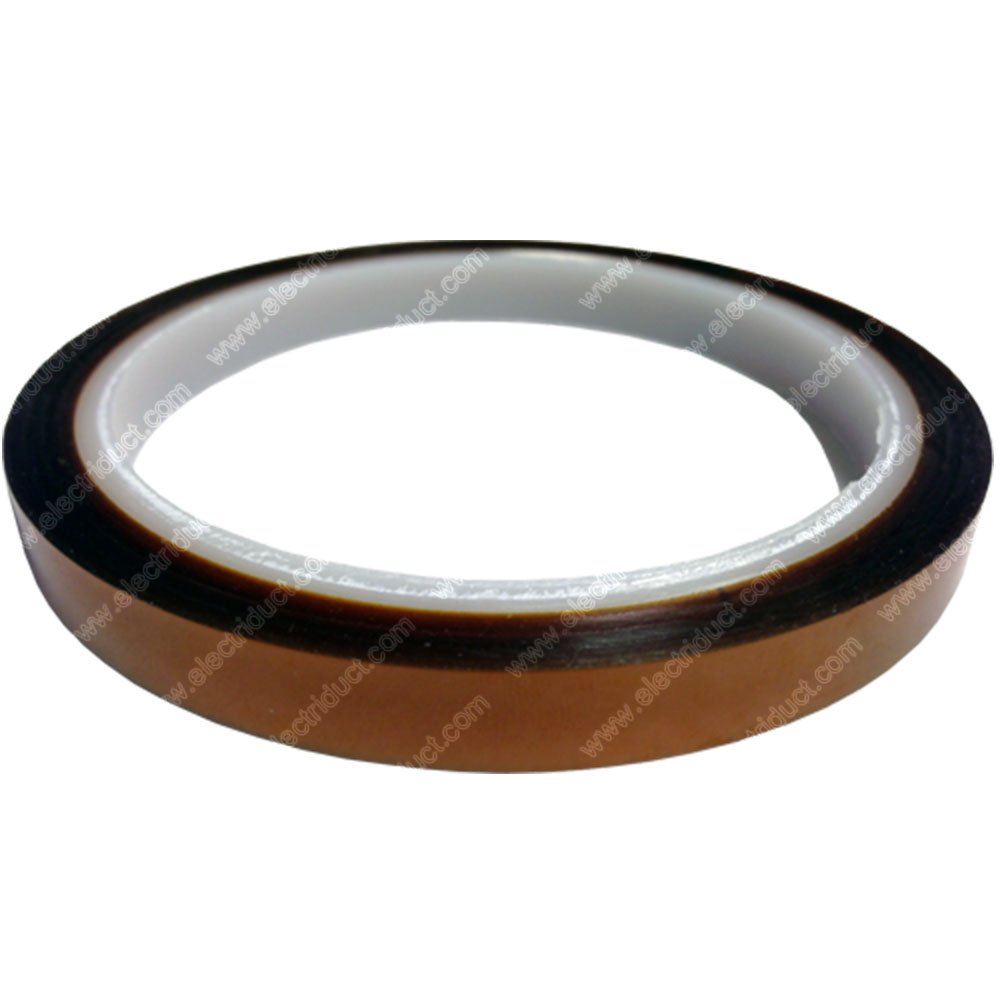 Electriduct 3/8" Heat Resistant Tape 1 Mil High Temperature Sublimation Transfer Polyimidie Film with Silicone Adhesive - 36 Yards (5 Rolls)