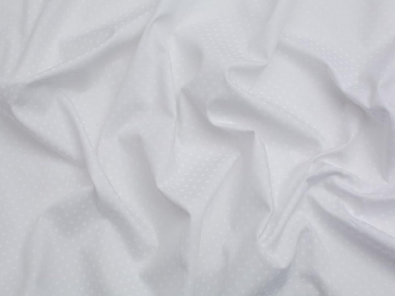 Minerva White Crafts 3Mm Spot Poplin Fabric - Per Metre