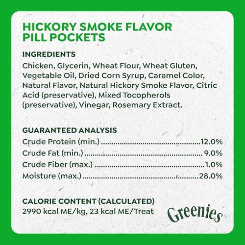 Image of Greenies Pill Pockets for Dogs Large Size, Dog Treat Pouch for Capsule Medication, Hickory Smoke Flavor, 7.9 oz. Pouch (Pack of 6)