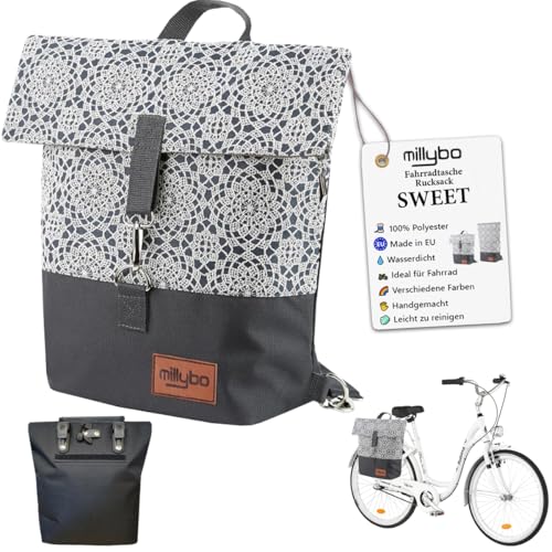 millybo Sweet Fahrradtaschen für Gepäckträger Damen & Herren, Fahrrad...