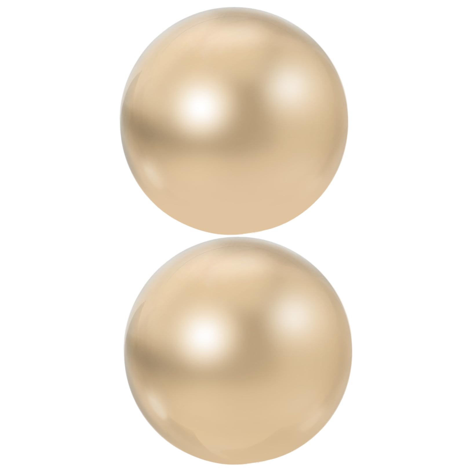 2 Stück Messing Handfitnessbälle Goldene Metall Handbälle