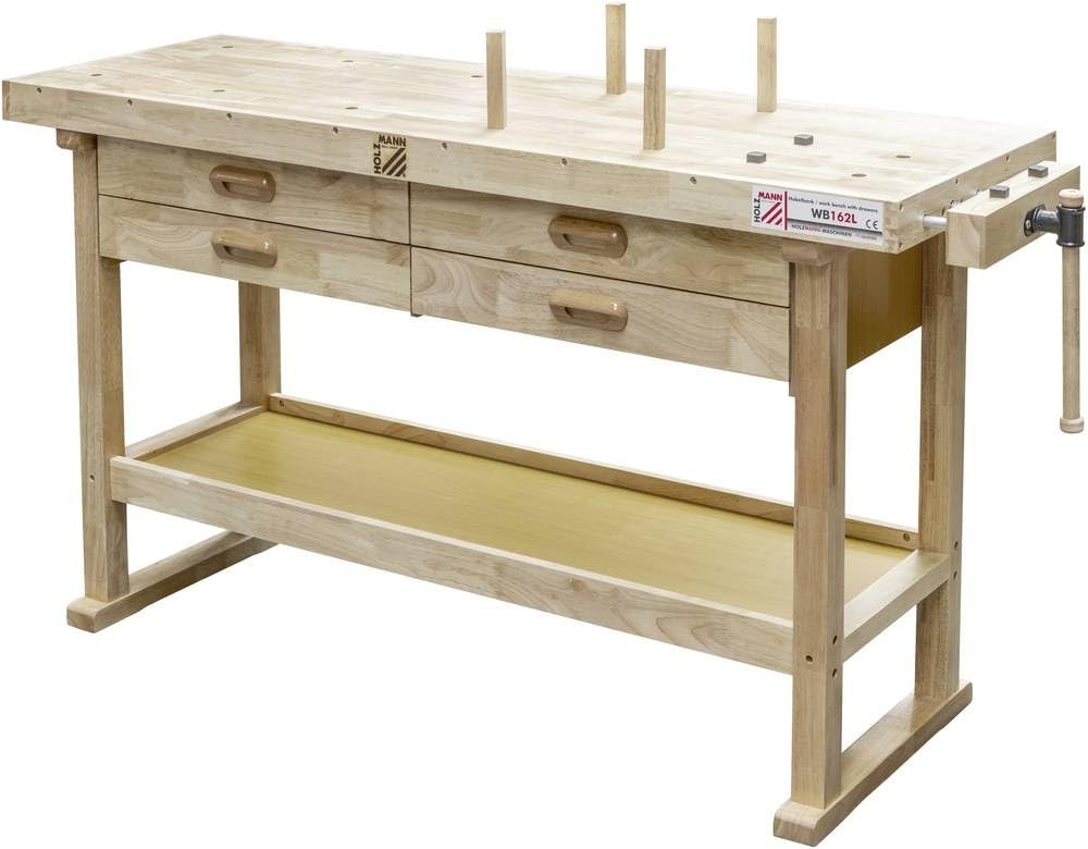 Holzmann – Werkbank Holz 1625 x 610 mm, 4 Schubladen – WB162L – Holzmann