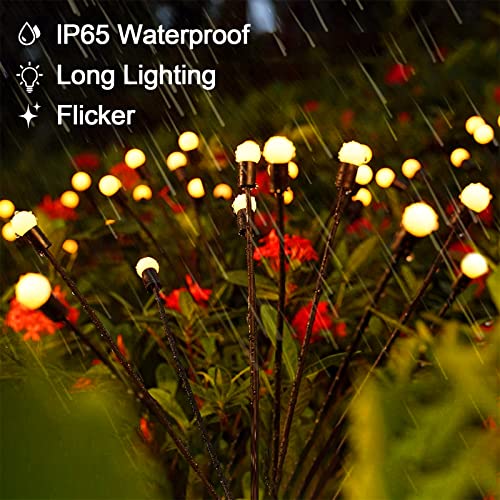 Micacorn Solar Garden Lights, Solar Firefly Lamp 6 Pack 8 Modes Swaying Solar Firefly Lights Solar Waterproof Garden Decorative Lights with Remote for Yard Parties Wedding Outdoor Decoration - Image 3