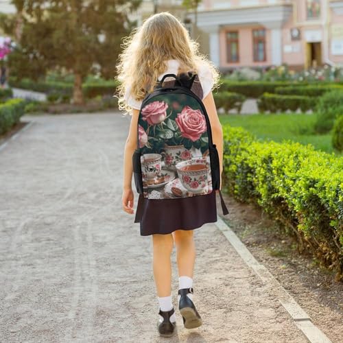 Mochila urbana ligera con diseño floral para viaje miniatura 6