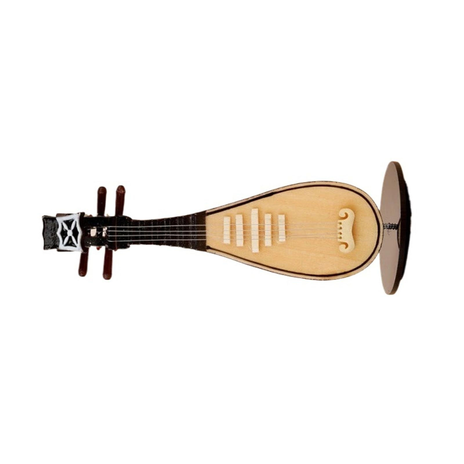 Miniaturowe instrumenty muzyczne Model dekoracji ozdób mini instrumentu muzycznego lutni