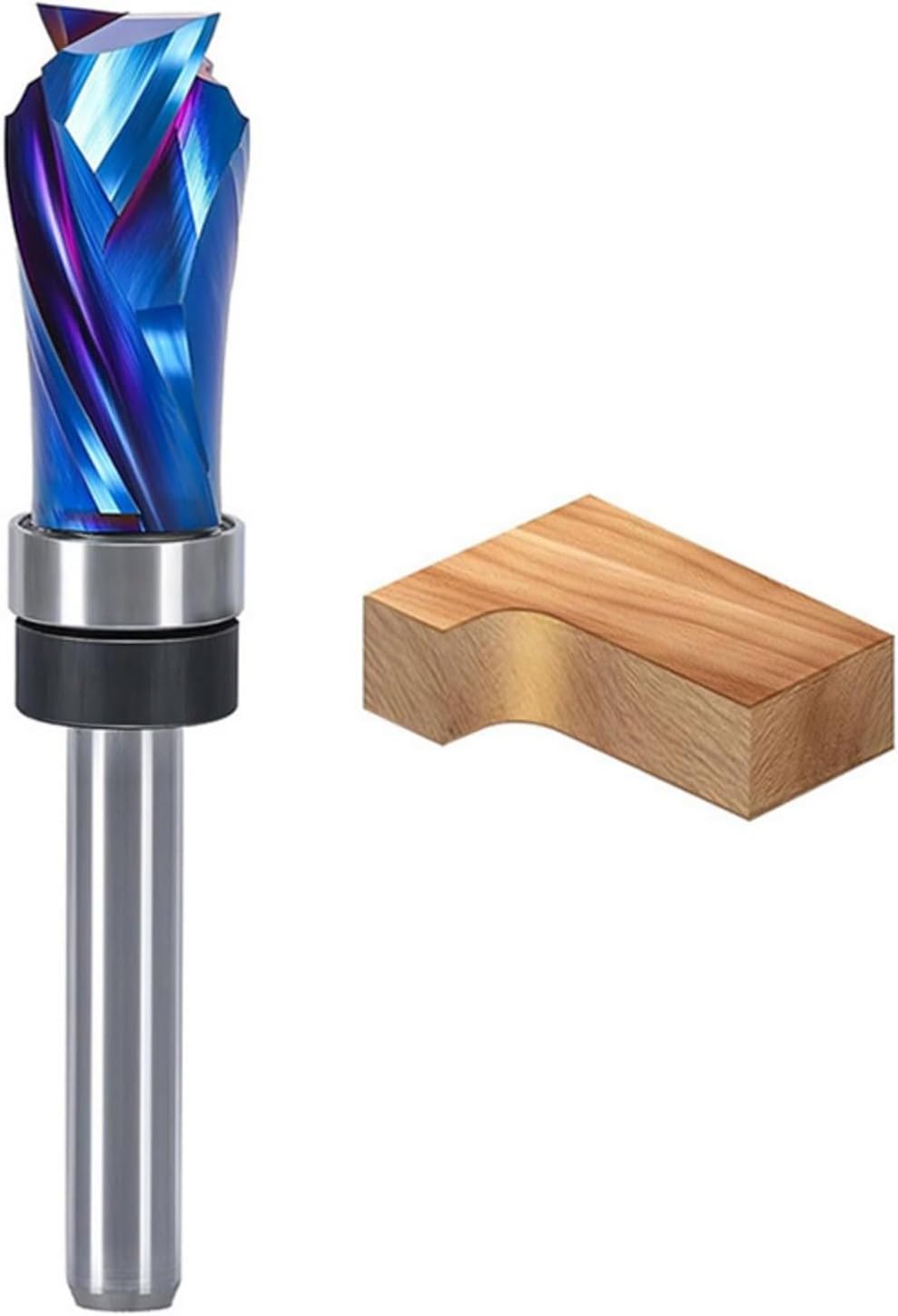 腐食耐性コーティングを備えた正確なグランドヘリカルフルートトリミングビット1/4インチシャンクは、木材と複合木製ミリングカッターに適