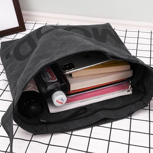 Bolso Tote de Lona para Hombro con Cierre miniatura 3