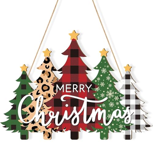 Mavouri Türkranz Weihnachten Deko Holz, Weihnachtskranz...