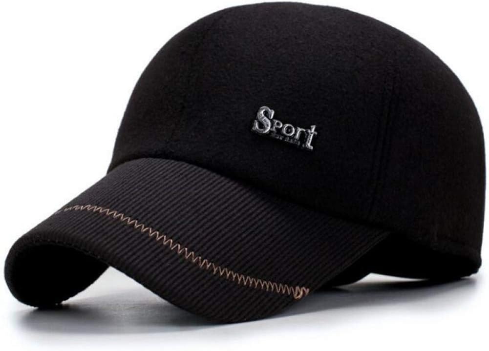 FXSYL Baseball cap Snapback Cap Winter Earmuffs Hat Men'S Warm Thick Baseball Caps Adjustable Size Fashion Thermal Sports Caps For Men New