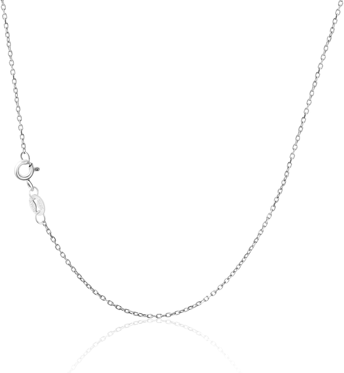 925 Sterling Sliver Chain Necklace for Women - Dainty 1.1mm Cable Chain, Sturdy Hypoallergenic Necklaces, 14/16/18/20/22/24 Inches Jewelry Gifts for Men Women
