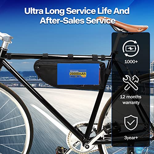 Image of 48V Battery 20Ah Electric Bike Battery with 2A Charger, T-Plug, XT60 Connector and BMS for 250-1000W Electric Bicycles Motor /Ebike Kit