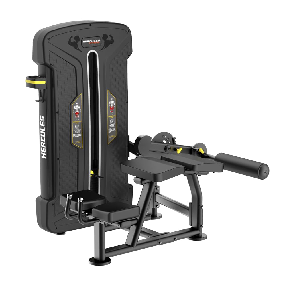 Hercules Fitness Horizontal Leg Curl with Single Station Leg Curl Pin Loaded Weight Stack 100 Kg Net Weight 238 Kg Full Body Workout at Home-image-47