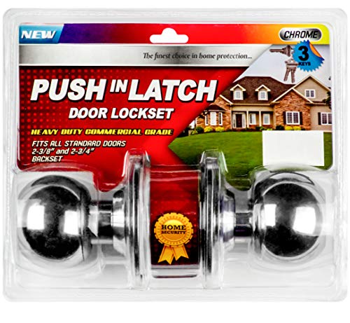 Steadmax Door Knob Lock Set, Ball Privacy Twist Latch Knobs Handle For Bed/Bath In Chrome #TOP1