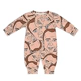 [ロニコン] ロンパース ベビー服 ニコラス・ケイジ Nicolas Cage ベビーロンパース 赤ちゃん服 パジャマ 新生児服 カバーオール 長袖 子供服 男の子 女の子 12-18M