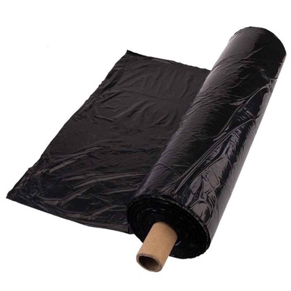 PE-Mulchmattenstoff, 2,5 Kg / 5,5 Kg Landwirtschaftliche Schwarze Mulchfolie Gewächshauspflanzung Schwarzer Kunststofffolie (Color : 5.5kg 0.8x610m)