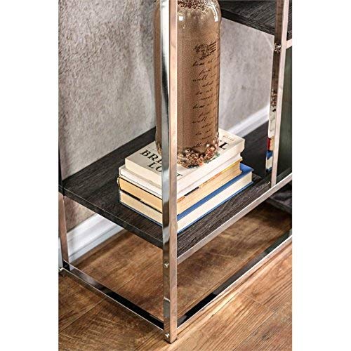 Furniture Of America Corley Contemporary 6 Shelf Bookcase, Chrome #TOP5