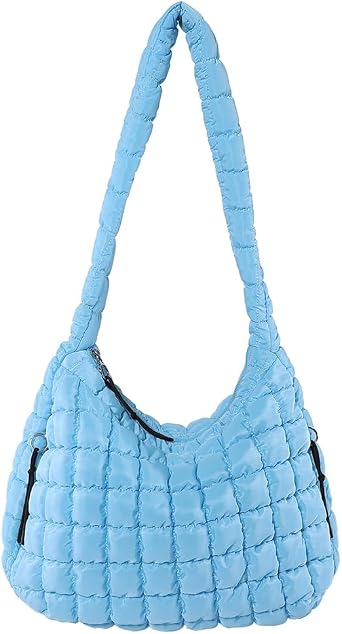 Juoxeepy Quilted Tote Crossbody Womens Puffy Hobo Bag with Padding