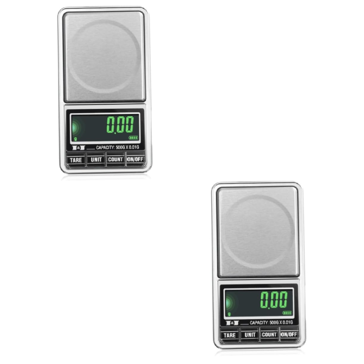 PRETYZOOM 2piezas Báscula Digital De Joyería Pantalla Lcd Retroiluminada Portátil y Precisa Para Pesar Joyas y Materiales Medicinales