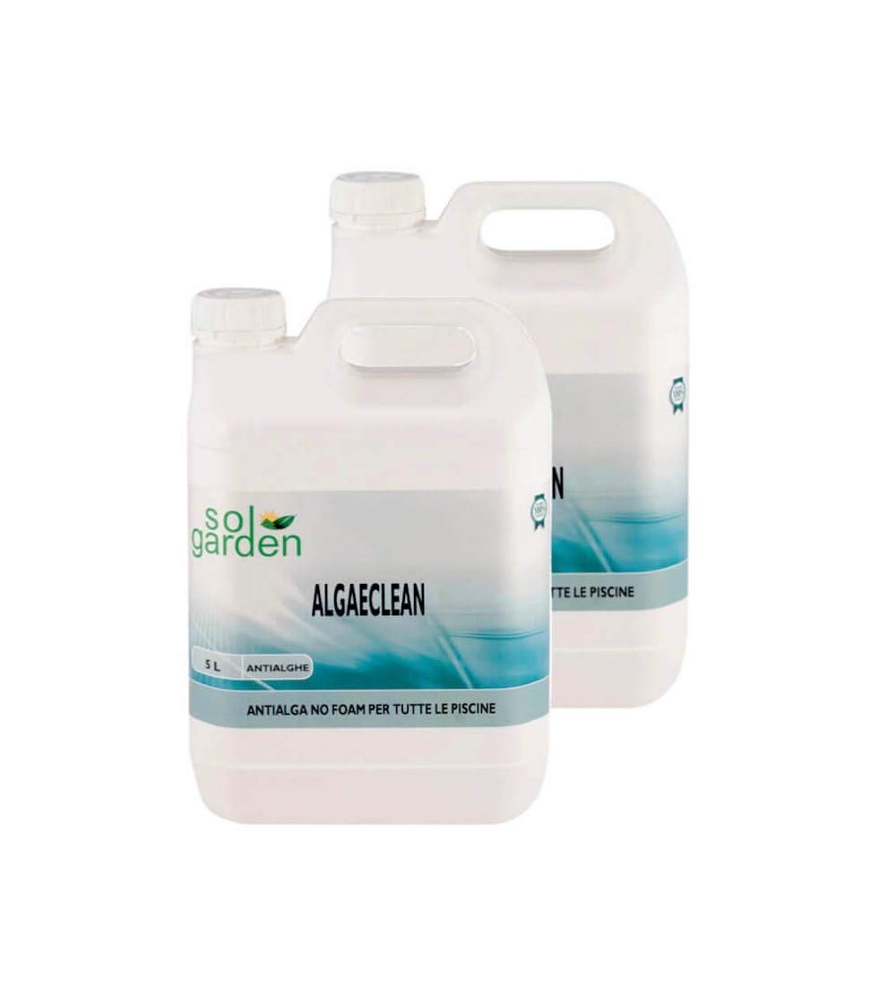 10lt ( 2 x 5lt) antialga liquido per trattamento piscina elimina alghe alghicida