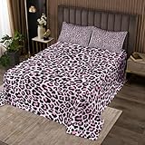 Homewish Leopard Drucken Tagesdecke Kinder Mädchen Erwachsene Bedspread 220x240cm Geparden Haut Textur Bettüberwurf Jugendliche Abstrakt Bauernhaus Steppdecke Raumdekor Mikrofaser 2 Kissenbezüge