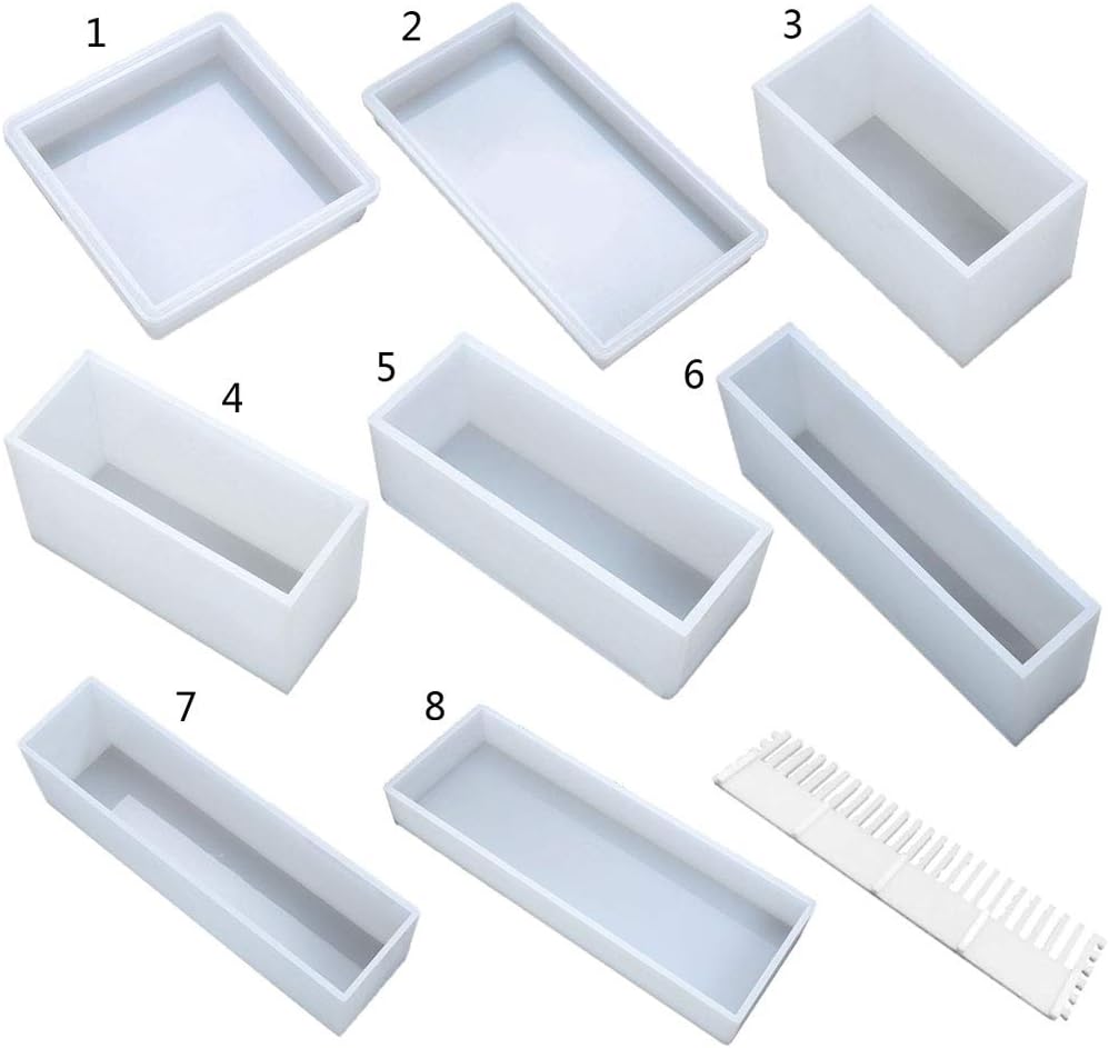 Silicone Mold Square Long Rectangle Shape Molds for Making Handmade Craft Mold Home Table Ornament Silicone 5#