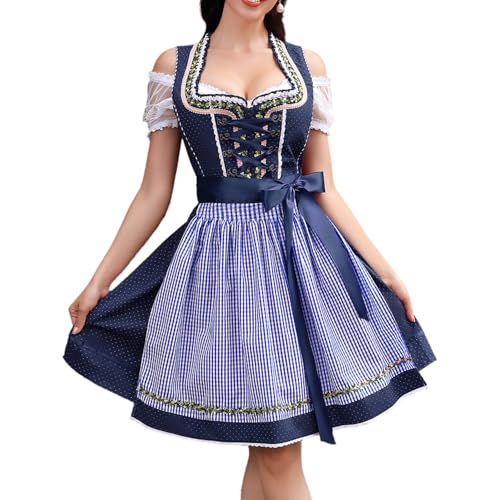 YesFashion Dirndl Damen Dirndlkleid 3tlg Midi...