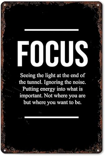 KERUNSM Motivational Canvas Wall Art Black & White Inspirational Quote Funny Metal Tin Signs 8x12 Inch Aluminum Retro Poster-For Living Bathroom